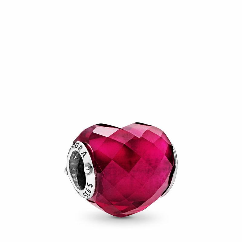 Talismane Pandora Fuchsia Inima Argint/Roz (TbYr86PO)